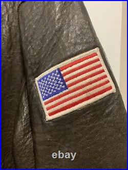 Vintage Avirex Type A-2 US Army Air Forces Leather Flight Jacket 80s Size m