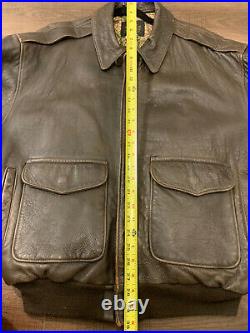 Vintage Avirex Type A-2 US Army Air Forces Leather Flight Jacket 80s Size m