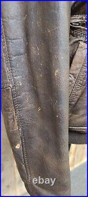 Vintage Avirex Type G-2 Leather Flight Jacket Sz 40 US Army Air Force DISTRESSED