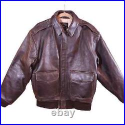 Vintage Avirex U. S. Army Air Forces Type A-2 Leather Bomber Jacket Men's S NWT