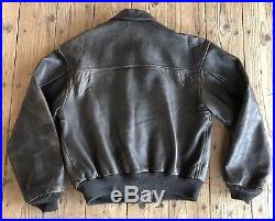 Vintage Avirex US Army Air Forces A-2 Leather Flight Bomber Jacket Small Brown