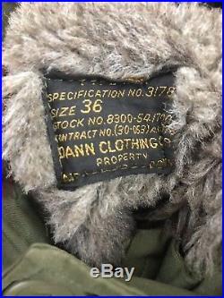 Vintage B-11 Air Force jacket Dan Clothing hood Military WWII US Army Air Force