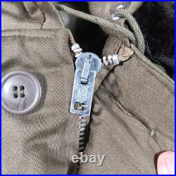 Vintage B-9 Parka Military Flight Jacket Mens Large US Army Air Force Quilted