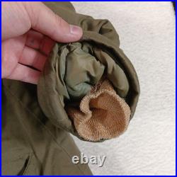 Vintage B-9 Parka Military Flight Jacket Mens Large US Army Air Force Quilted