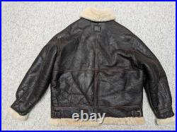 Vintage B3 sheepskin SHEARLING leather jacket XL us army AIR FORCE flight USAF