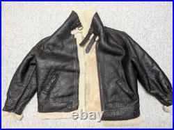 Vintage B3 sheepskin SHEARLING leather jacket XL us army AIR FORCE flight USAF