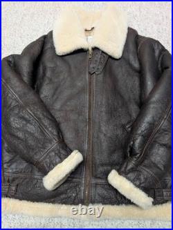 Vintage B3 sheepskin SHEARLING leather jacket XL us army AIR FORCE flight USAF
