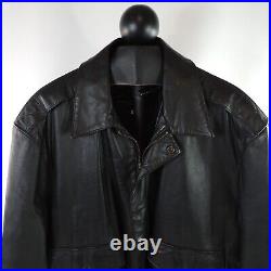 Vintage Boomers Jacket Type 2-A Flyers Black Leather US Army Air Force Sz LG