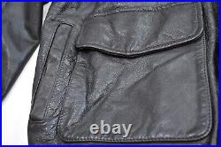 Vintage Brown US Army Air Force Jacket Type A-2 Flyers Leather Jacket Mens L