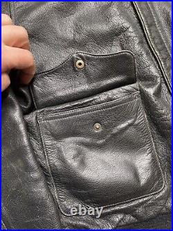 Vintage Gibson & Barnes US Army Air Force Type A-2 Leather Bomber Jacket Sz. 42R