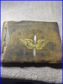 Vintage Leather Front US Army Air Forces USAAF Photo Album- 60 Pictures Included