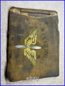 Vintage Leather Front US Army Air Forces USAAF Photo Album- 60 Pictures Included
