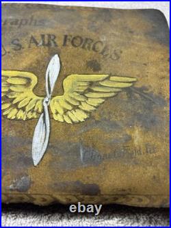 Vintage Leather Front US Army Air Forces USAAF Photo Album- 60 Pictures Included