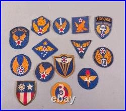 Vintage Lot of 14 WWII US Army Air Force Patches All Authentic