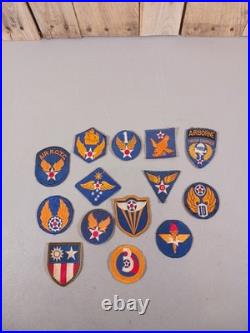 Vintage Lot of 14 WWII US Army Air Force Patches All Authentic