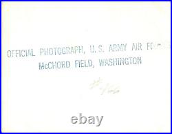 Vintage Official Photo US Army Air Forces McChord Field Troops Officials Sepia