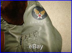 Vintage Original WW2 US Army Air Force PILOT B-15 B Bomber flight jacket Sz 38