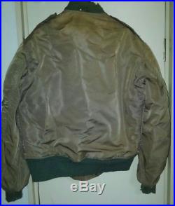 Vintage ROLEN SPORTSWEAR L2B US AIR FORCE Army JENKINS Leather Flight Jacket L