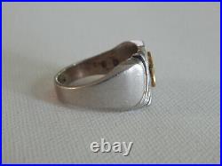 Vintage Sterling Silver US Army Air Corps Prop and Wings Ring Sz 12.75