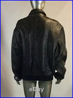 Vintage, TYPE A-2 U. S. ARMY Flyer's AIR FORCE Leather Bomber Jacket, Avirex, L