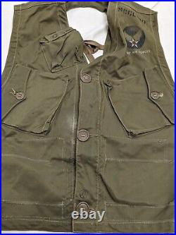 Vintage Tilts Pockets Ww2 40s U. S Army Air Force Emergency Sustenance Vest C1