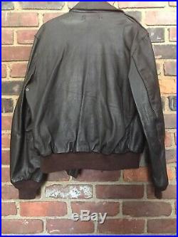 Vintage Type A-2 Bomber Jacket Flyers Leather US Army Air Force 42 USA Sz 42