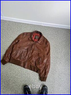 Vintage Type A-2 Flyer's Leather Jacket Us Army Air Force Made In USA