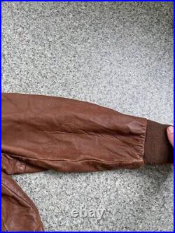 Vintage Type A-2 Flyer's Leather Jacket Us Army Air Force Made In USA