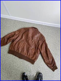 Vintage Type A-2 Flyer's Leather Jacket Us Army Air Force Made In USA