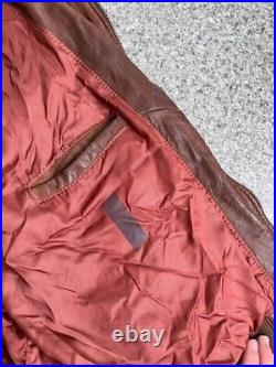 Vintage Type A-2 Flyer's Leather Jacket Us Army Air Force Made In USA