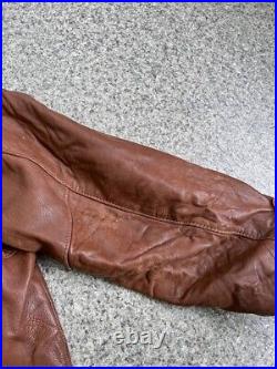 Vintage Type A-2 Flyer's Leather Jacket Us Army Air Force Made In USA