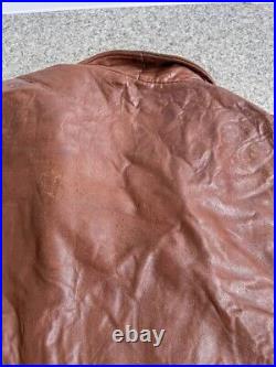Vintage Type A-2 Flyer's Leather Jacket Us Army Air Force Made In USA