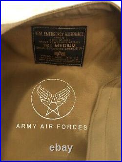Vintage Type C1 Alpha Industries US Army Air Forces WW2 Vest Sustenance SZ M. D9