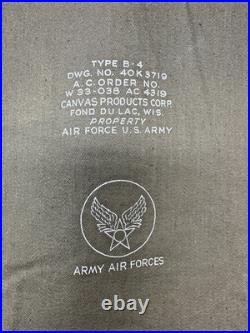 Vintage U. S Army Air Force Canvas Flyers Garment Bag Suitcase Type B-4
