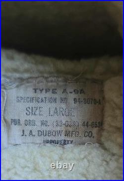 Vintage U. S. Army Air Force Leather Gunner Gloves Mitten A-9A Large WWII