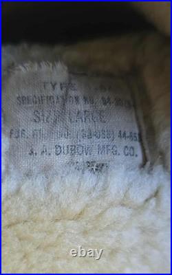 Vintage U. S. Army Air Force Leather Gunner Gloves Mitten A-9A Large WWII