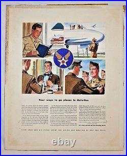 Vintage U. S. Army Air Force Original Hand Colored Advertisement Poster Artwork