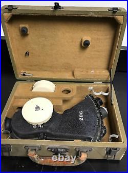 Vintage U. S. Wwii Army Air Force Sextant (bubble) A-12 In Case