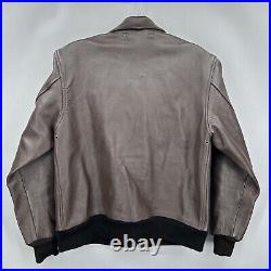 Vintage US Air Force Jacket Type A2 Pilot Leather Mens 44 Brown Brabander Army