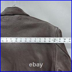 Vintage US Air Force Jacket Type A2 Pilot Leather Mens 44 Brown Brabander Army