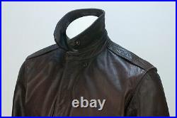 Vintage US Army Air Force Type A-2 Leather Flight Brown Bomber Jacket 40 Scovill