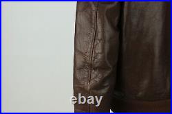 Vintage US Army Air Force Type A-2 Leather Flight Brown Bomber Jacket 40 Scovill