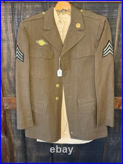 Vintage US Army Air Forces WWII Service Coat with Khaki Shirt