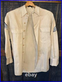 Vintage US Army Air Forces WWII Service Coat with Khaki Shirt