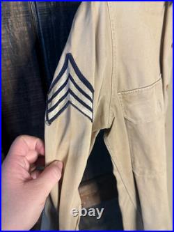 Vintage US Army Air Forces WWII Service Coat with Khaki Shirt