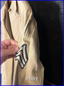 Vintage US Army Air Forces WWII Service Coat with Khaki Shirt