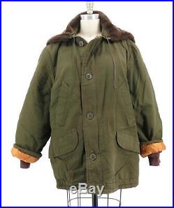 Vintage US Army Air Forces Winter Quilted Insulated Parka Bomber Jacket Sz L