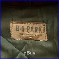 Vintage USAF US Army Air Force B-9 Parka Jacket Size M L