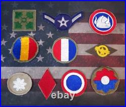 Vintage United States US Army Air Force Infantry WWII No Glow Patch Lot of 10