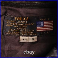 Vintage Us Army Air Force Jacket Type A-2 Flyers Leather Size 44r
